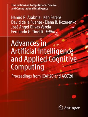 cover image of Advances in Artificial Intelligence and Applied Cognitive Computing
